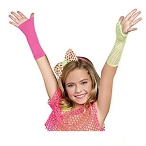 Sugar Sugar Arm Warmers 2 pairs in a Set 1 Hot Pink  1 Net Lime  One Size